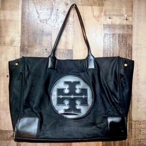 Tory Burch Black Logo Tote Bag